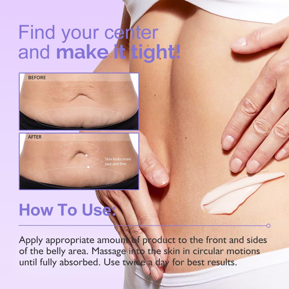 Advanced Firming Cream for Belly, Neck, Arms, Butt, and Thighs - Enhances Skin Elasticity, Tightens, and Smooths Loose Skin