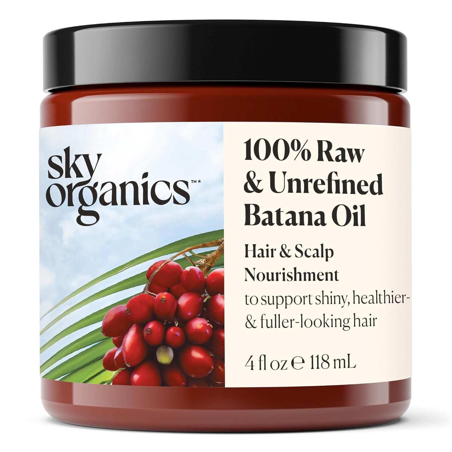 - Batana Oil, 4 Fl Oz - 100% Raw & Unrefined - Hair & Scalp Nourishment - Fatty Acids, Antioxidants, & Vitamins - Sourced from Honduras - Vegan & Cruelty Free - Hair Care & Self Care