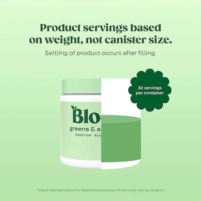 Greens and Superfoods Powder for Digestive Wellness with Digestive Enzymes, Probiotics, Spirulina, and Chlorella - Strawberry Kiwi Flavor, 30 Servings
