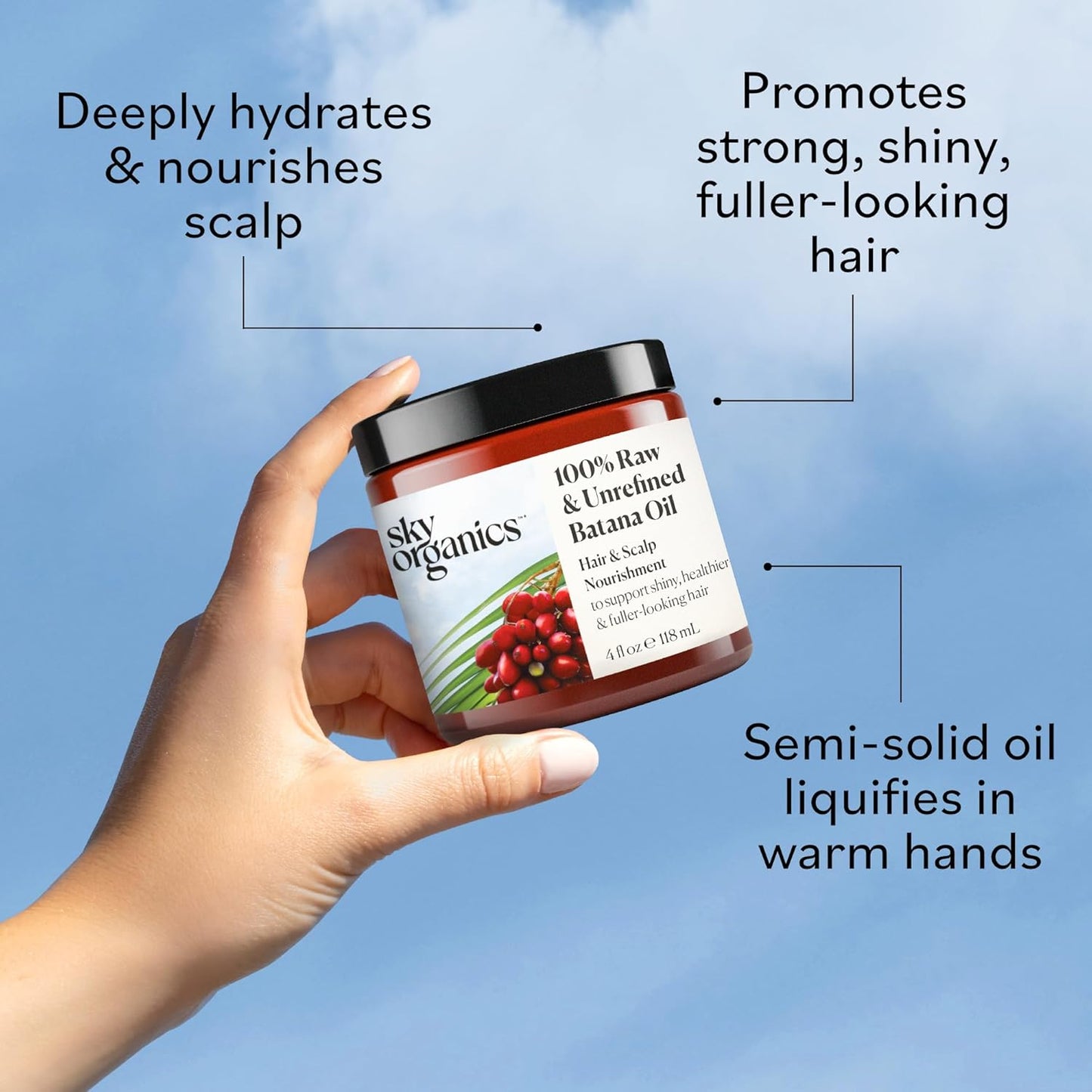- Batana Oil, 4 Fl Oz - 100% Raw & Unrefined - Hair & Scalp Nourishment - Fatty Acids, Antioxidants, & Vitamins - Sourced from Honduras - Vegan & Cruelty Free - Hair Care & Self Care