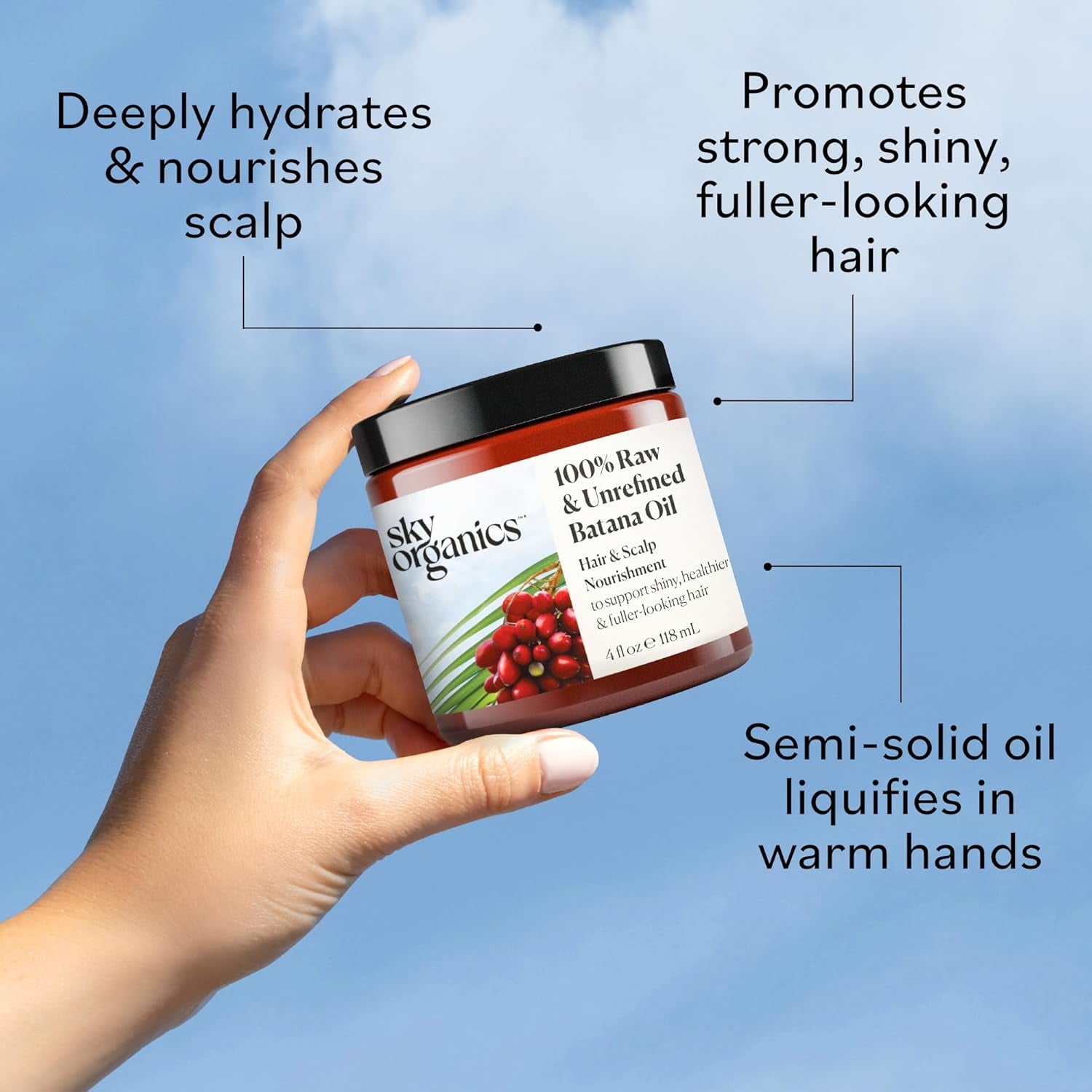 - Batana Oil, 4 Fl Oz - 100% Raw & Unrefined - Hair & Scalp Nourishment - Fatty Acids, Antioxidants, & Vitamins - Sourced from Honduras - Vegan & Cruelty Free - Hair Care & Self Care