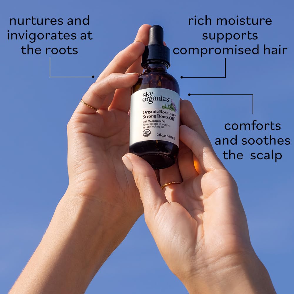 Revitalize Your Hair with Organic Rosemary Oil - Powerful Hair Growth Serum Infused with Macadamia, Jojoba & Essential Oils - 2 Fl Oz of Natural Beauty