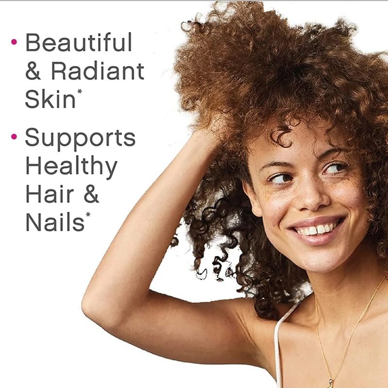14-in-1 Collagen Supplement with Peptides Types II, III, V, X, Biotin, Keratin, Hyaluronic Acid, Folate, Zinc, Quercetin, Apple Cider Vinegar, Magnesium, and Grape Seed for Hair, Skin, and Nail Health Support (Label May Vary)
