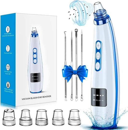 Upgraded Electric Blackhead Remover and Pore Vacuum with 5 Suction Levels, 5 Probes, and USB Rechargeable Design for Effective Facial Cleansing for All Genders