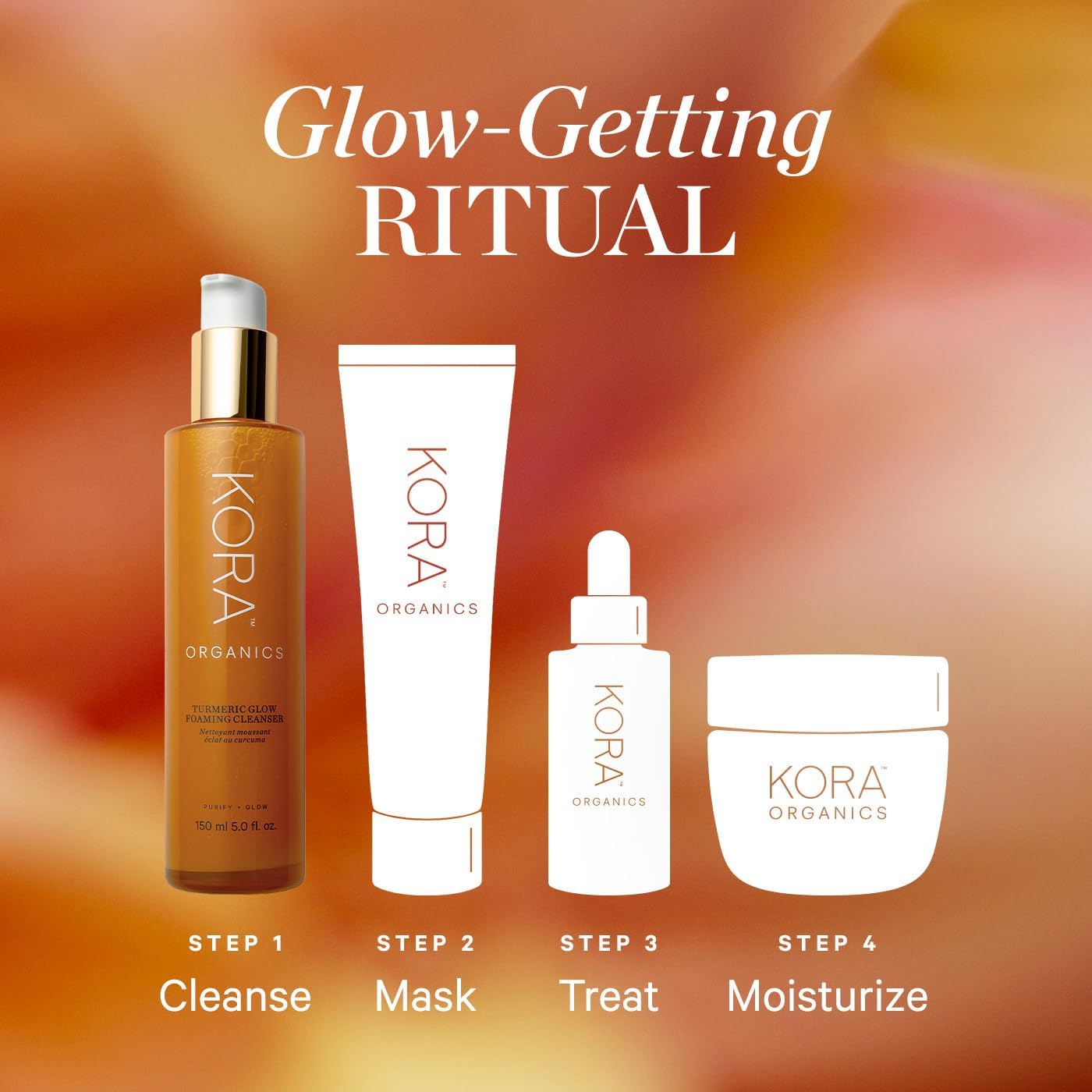 Revitalize Your Skin with KORA Organics Turmeric Glow Foaming Cleanser - Nourishing, Organic, and Cruelty-Free 5.07 Oz