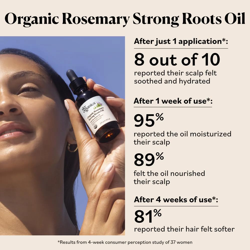 Revitalize Your Hair with Organic Rosemary Oil - Powerful Hair Growth Serum Infused with Macadamia, Jojoba & Essential Oils - 2 Fl Oz of Natural Beauty