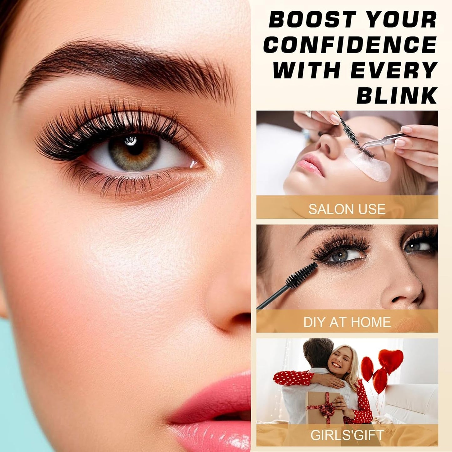 2-in-1 Eyelash & Eyebrow Tint Kit – Professional Lash & Brow Color for Natural Long-Lasting Results (Black, 7ml)
