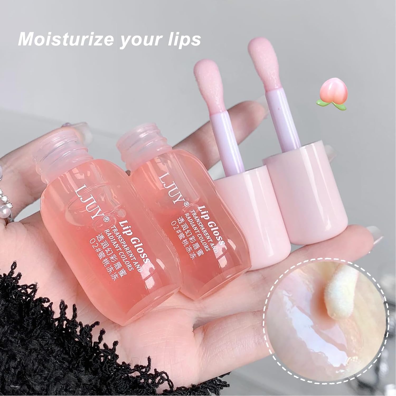 3-Piece Mint Flavor Hydrating Lip Oil Set - Glossy and Moisturizing Transparent Lip Primer for Women and Girls