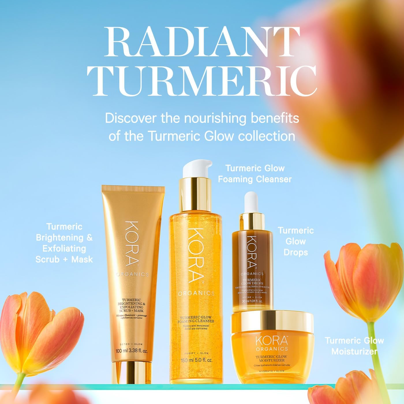 Revitalize Your Skin with KORA Organics Turmeric Glow Foaming Cleanser - Nourishing, Organic, and Cruelty-Free 5.07 Oz