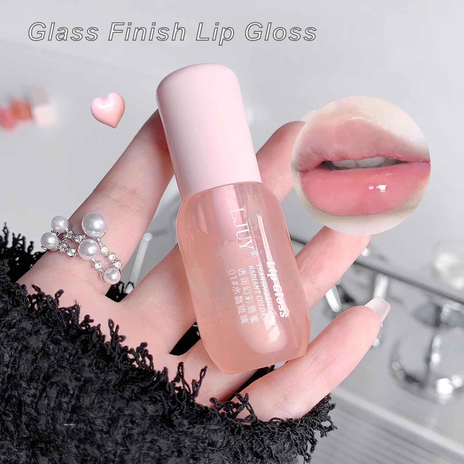 3-Piece Mint Flavor Hydrating Lip Oil Set - Glossy and Moisturizing Transparent Lip Primer for Women and Girls