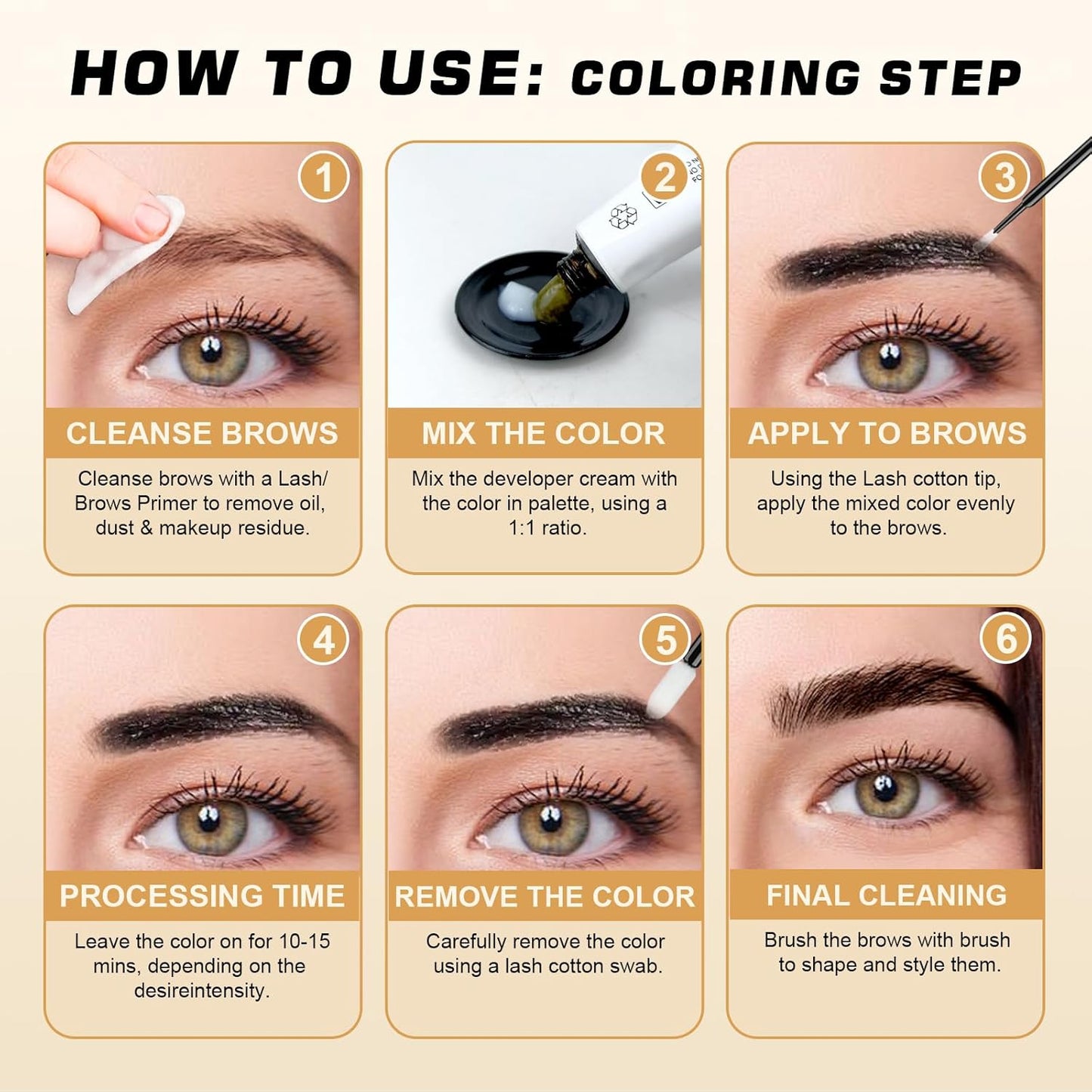 2-in-1 Eyelash & Eyebrow Tint Kit – Professional Lash & Brow Color for Natural Long-Lasting Results (Black, 7ml)