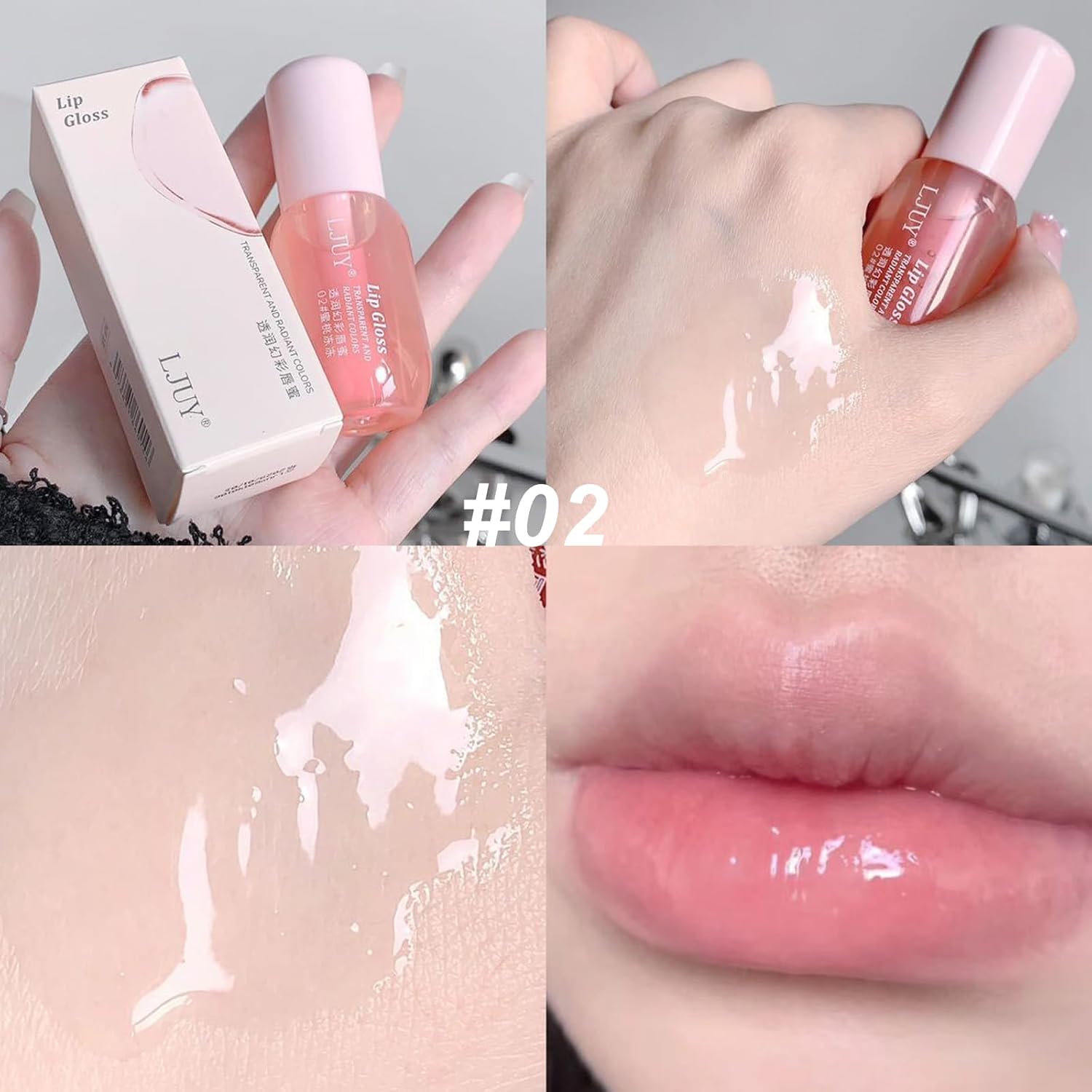 3-Piece Mint Flavor Hydrating Lip Oil Set - Glossy and Moisturizing Transparent Lip Primer for Women and Girls