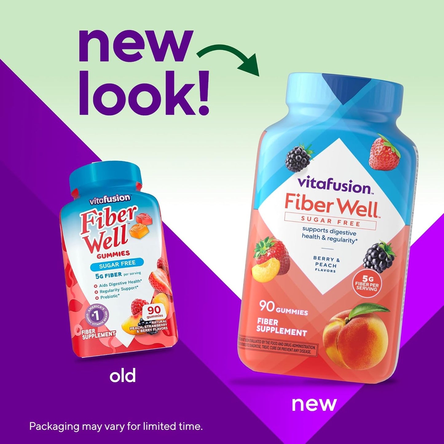 Fiber Well Gummy Vitamins - 90 Count (Packaging May Vary)
