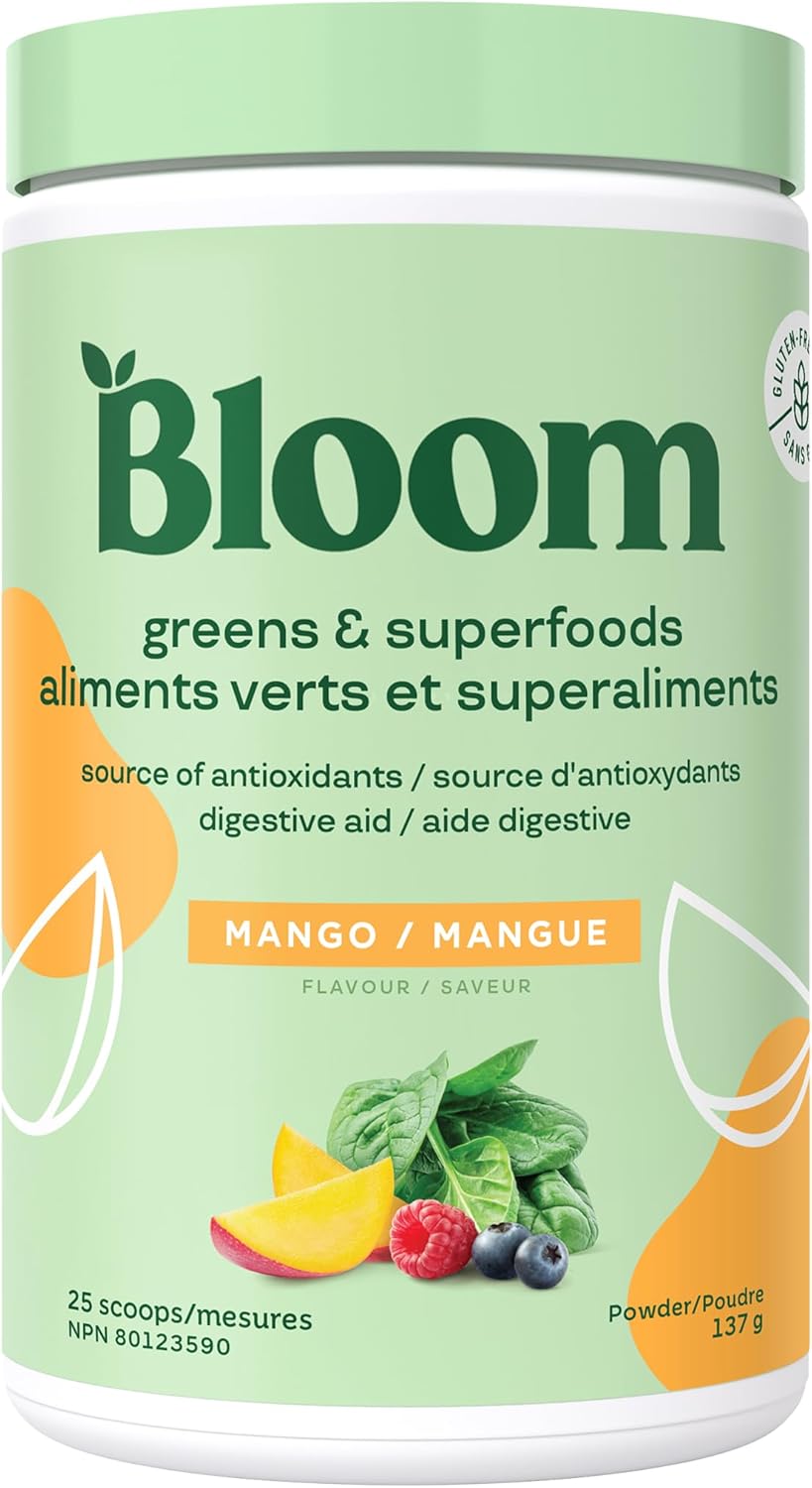 Greens and Superfoods Powder for Digestive Wellness with Digestive Enzymes, Probiotics, Spirulina, and Chlorella - Strawberry Kiwi Flavor, 30 Servings