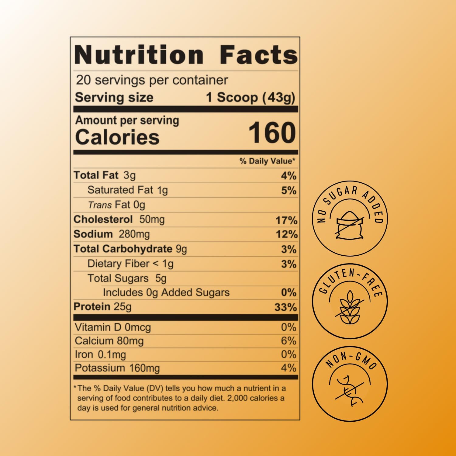 Vanilla Protein Shake Powder with Collagen Peptides, Reishi & Cordyceps Mushrooms - Focus, Skin, Hair & Joint Support - 100% Grass Fed Whey All in One Smoothie, 20 Servings