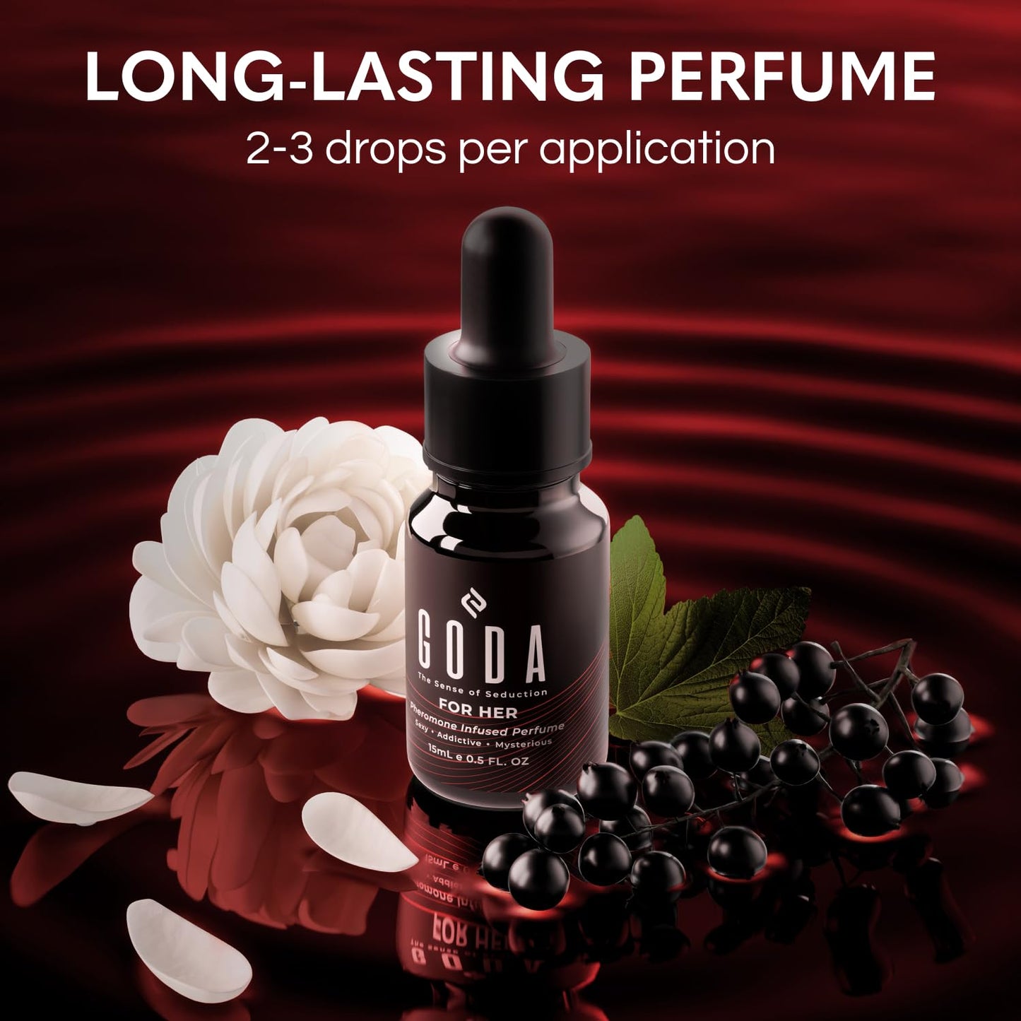 Pheromone Perfume for Women - Original Long-Lasting Fragrance with Jasmine and Rose, Vegan and Cruelty-Free - 15ml/0.50 fl. oz.