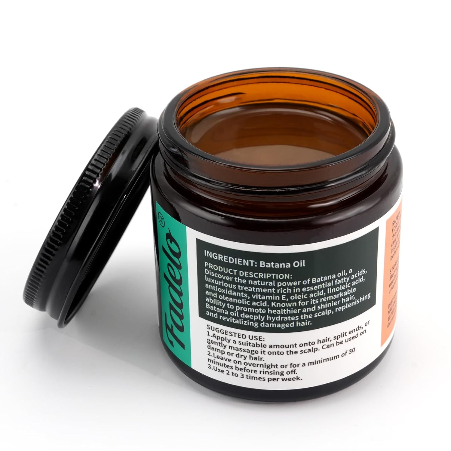 Batana Oil for Hair Growth - 100% Natural, Unrefined, and Organic from Honduras, 4.06 Ounce Jar for Frizz Control, Split End Repair, Texture Enhancement, and Shine.