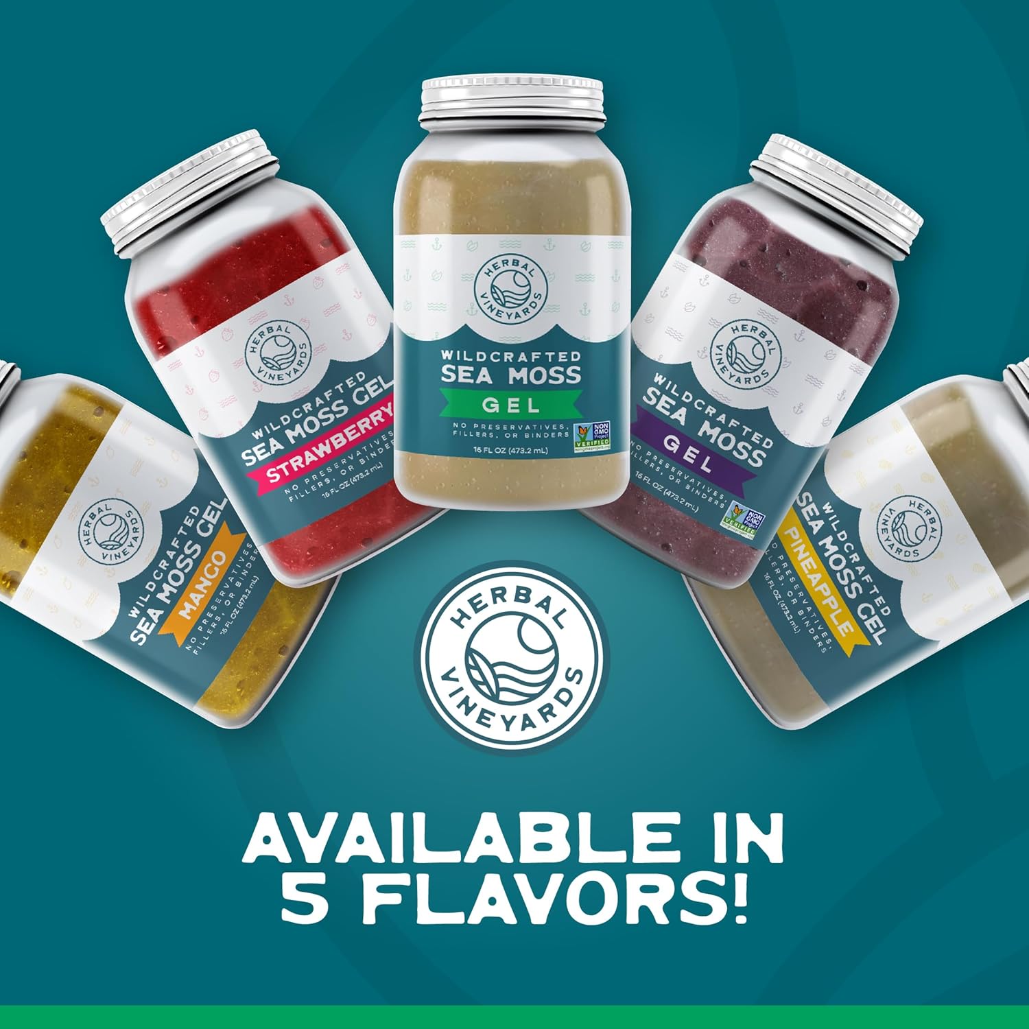 Wildcrafted Irish Gold Sea Moss Gel 16 Oz - Organic Seamoss Gel Made with Dried Seaweed & Fresh Sea Vegetables, Natural & Plant-Based, Harvested in Pristine Waters, USA