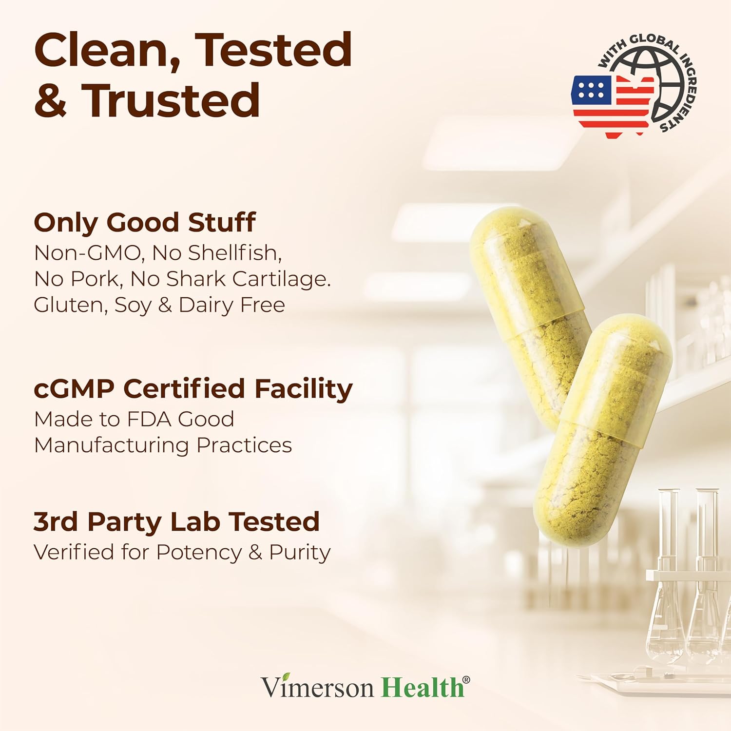 Glucosamine Chondroitin MSM Joint Support Supplement for Optimal Cartilage and Joint Health - 1500 mg Glucosamine Sulfate, Chondroitin, and MSM - 90 Capsules