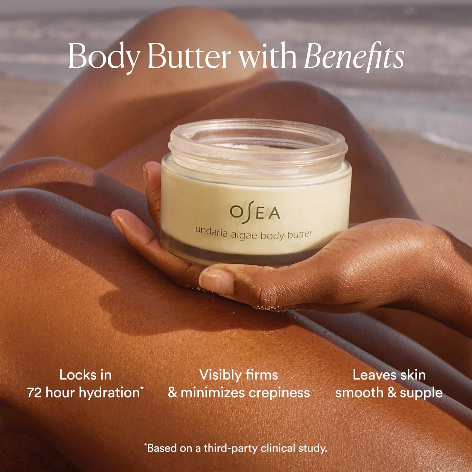 Undaria Algae™ Body Butter 6.7 Oz - for Dry Skin - Ultra Hydrating Whipped Shea Butter + Ceramides - Vegan Skincare & Clean Bodycare - Thick Body Cream - for Extremely Dry Crepey Skin