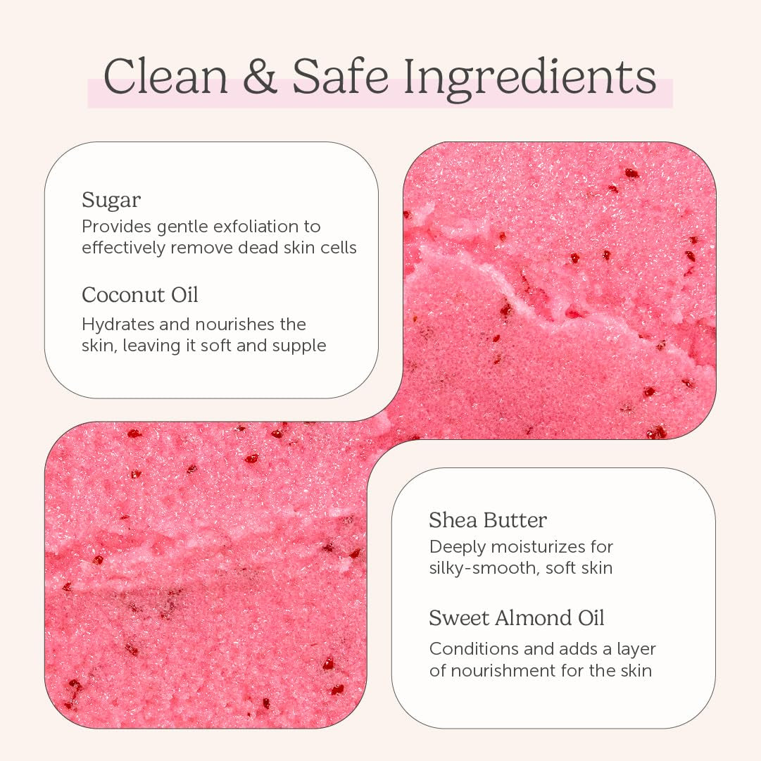 Nectar Life Exfoliating Sugar Scrub - Revitalize Your Skin with Coconut Oil & Shea Butter, Perfect Pre-Shave Exfoliator in Fruit Smoothie Scent (16 Ounce)